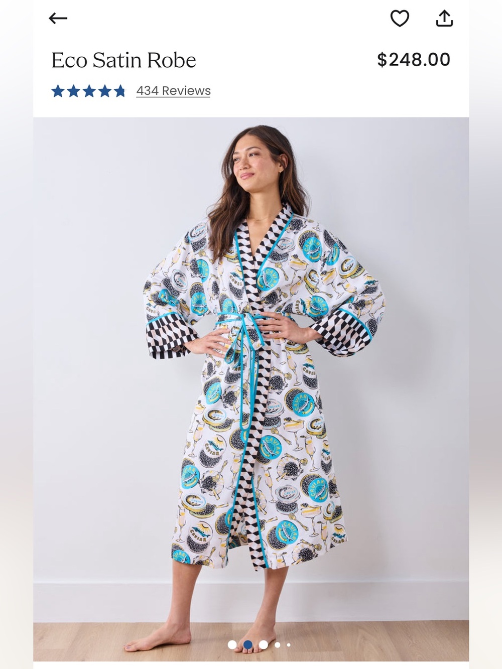 Women's Printfresh Caviar robe size 3/4X